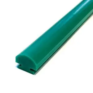 Плинтус легкого скольжения (зеленый пластик) H=14 мм, 1 шт = 2 метра